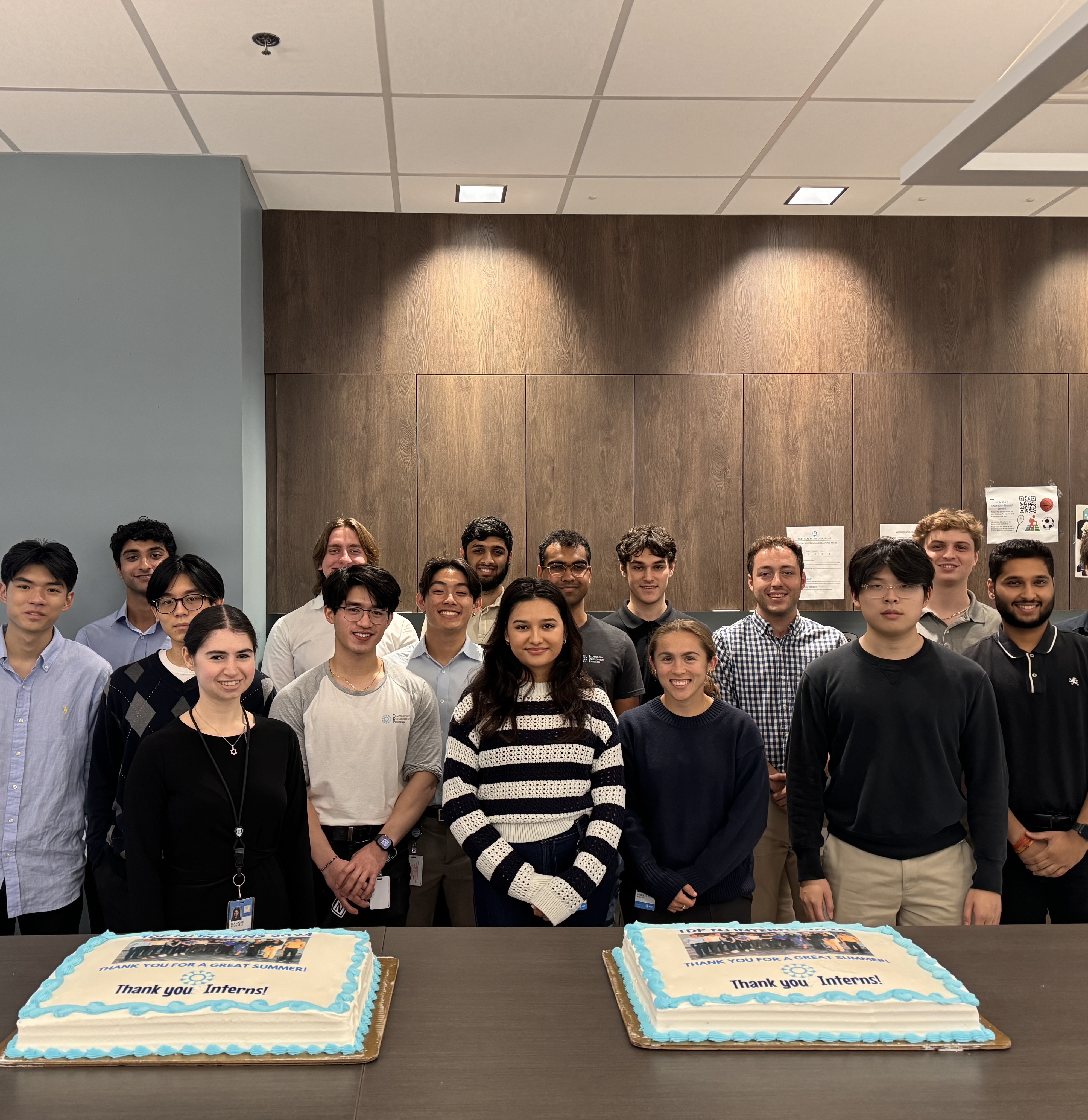 Me and my fellow interns posing for a picture.